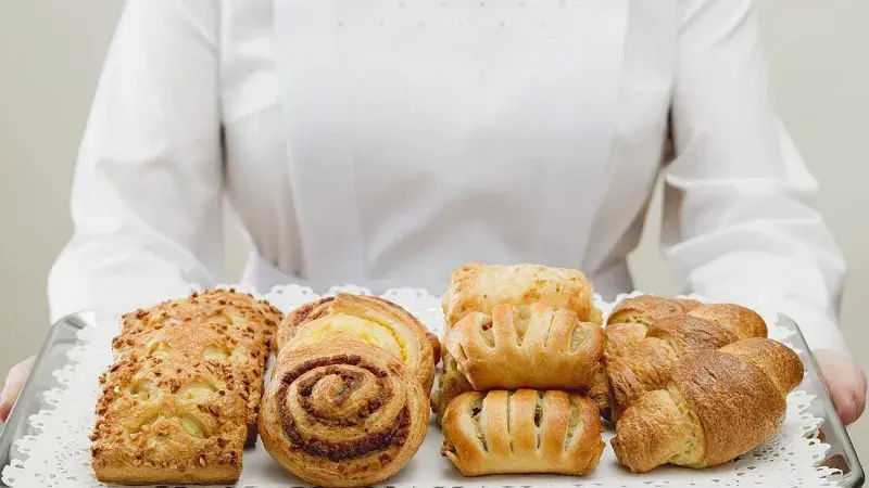 Assorted pastries on tray