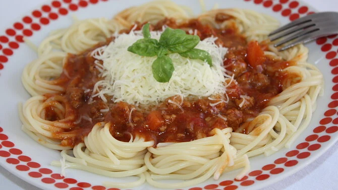 Spaghetti with bolognese sauce