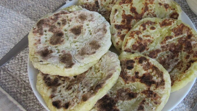 Potato pancakes on plate