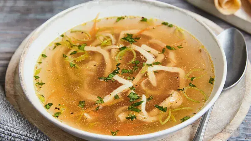 Noodle soup with herbs