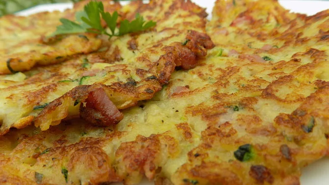 Zucchini and potato pancakes