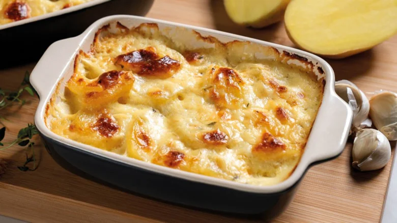 Gratinated potatoes dish