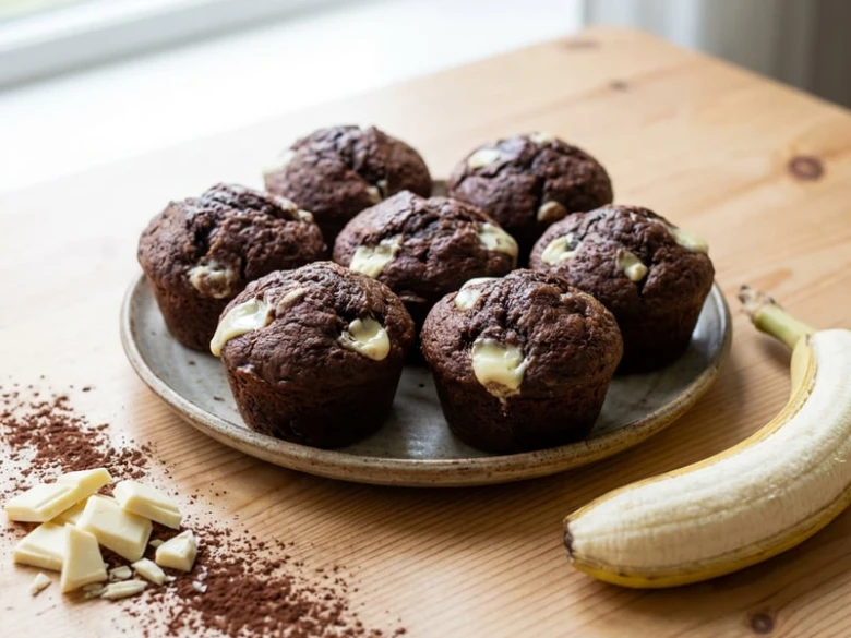 Chocolate banana muffins