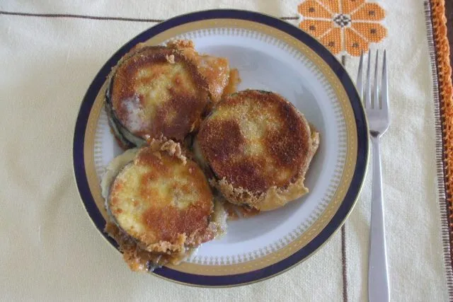 Baked eggplant with potatoes
