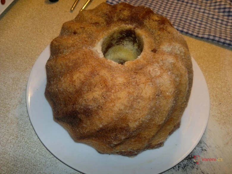 Oil cake on plate