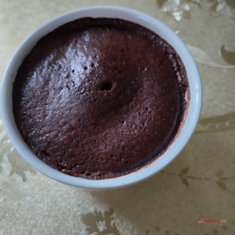 Chocolate mug cake in cup