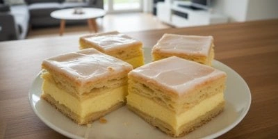 Cheesecake slices on plate